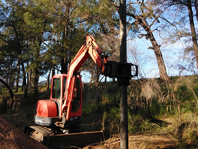 Excavator Pole Grab