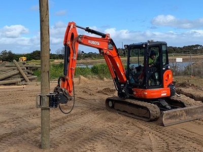 Excavator Pole Grab