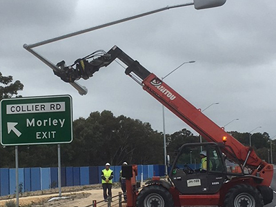 Pole Grab with Worm Drive Telehandler