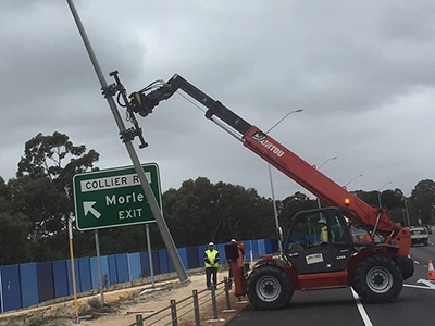 Pole Grab with Worm Drive Telehandler