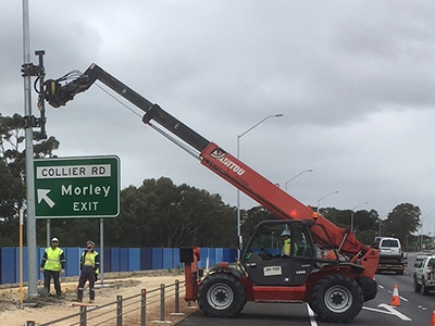 Pole Grab with Worm Drive Telehandler