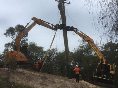 Excavator Pole Grab